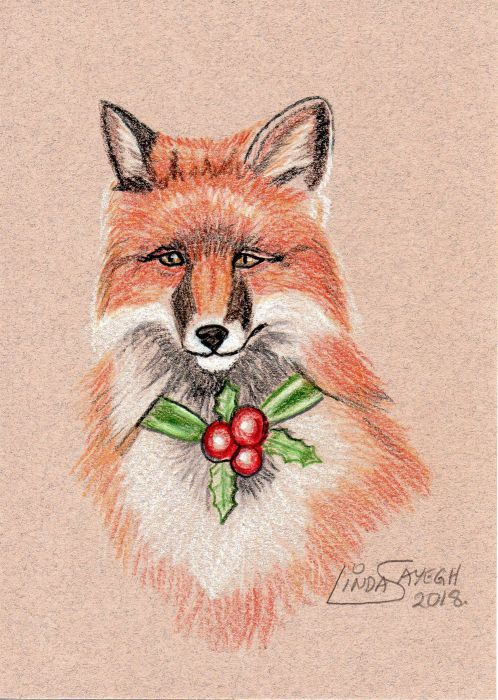 Foxy Christmas. by Linda Sayegh